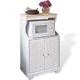 White Cook Center Microwave Stand and Kitchen Cart