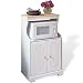 White Cook Center Microwave Stand and Kitchen Cart