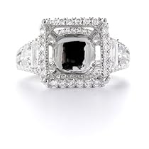 Diamond & 18k White Gold Engagement Ring Mounting