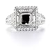 Diamond & 18k White Gold Engagement Ring Mounting