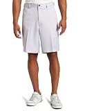 Haggar Men's Cool 18 Solid Gabardine Expandable Waistband Plain Front Shorts