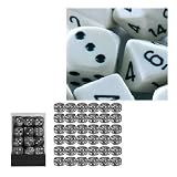Eigenschaften Chessex 25801 / Chessex 25801 - Würfelset opaque weiß/schwarz, 36 6-seitige Würfel (12mm)