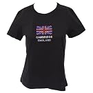 Ladies/Womens Cambridge England Union Jack Diamante Short Sleeve T-Shirt/Top