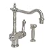 Jado - Victorian Single Lever Kitchen Faucet W/ Side Spray - Antique Nickel Finish