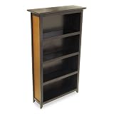 Espresso 4-Tier Media Storage Shelf Bookcase