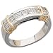 Two Tone Sided Bar Princess Diamond Wedding Band