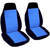 2 black and light blue seat covers for a 2005 Volkswagen Beetle. Side airbags... by Designcovers