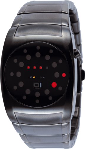 01TheOne Women's LL102R2 Lightmare Red LED Stainless Steel Watch