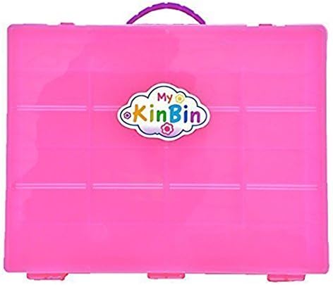 My KinBin Organizer Storage Case and 1 Shopkins Season 3 Basket (2 Shopkins in a Basket) Sturdy, Lightweight Pink Case with a Purple Handle for Easy Travel (Bundle of 2)