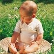 Baby Body langarm, Wolle Seide, Engel Natur, Gr. 74/80