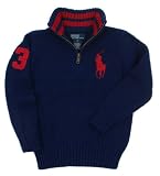 Polo Ralph Lauren Boys Big Pony 1/4 Zip Pullover Sweater