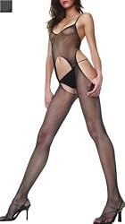 Seamless Fishnet Suspender Bodystocking - Available in one size and plus size