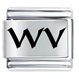Wv West Virginia Italian Charms Bracelet Link