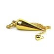 Gold Plated Tapered Pendulum with Chain, Metaphysical Dowsing Tool