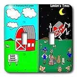 Londons Times Funny Music Cartoons - Barn Dance Tonight - Light Switch Covers - double toggle switch