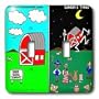 Londons Times Funny Music Cartoons - Barn Dance Tonight - Light Switch Covers - double toggle switch