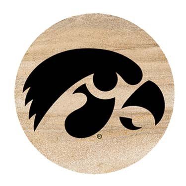 Thirstystone Natural Sandstone Set of 4 Coasters University of Iowa