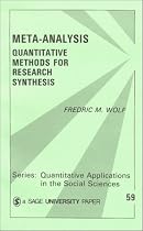 Meta-Analysis: Quantitative Methods for Research Synthesis (Quantitative Applications in the Social Sciences)