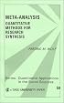 Meta-Analysis: Quantitative Methods for Research Synthesis (Quantitative Applications in the Social Sciences)