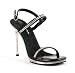 416TSRPYYTL. SL75  4 1/2 Inch Sexy Wedding Shoes Bridal Shoes Stiletto With Rhinestones Heel Black / Clear