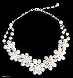 Pearl necklace, 'Jasmine Garland'