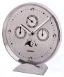 Movado Modern Silvertone Calendar Desk Clock