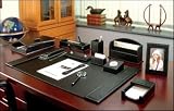 Review   / Croco-textured Cowhide Executive Croco Leather 13-Piece Desk Set