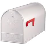 Gibraltar E1600W00 Large Premium Steel Rural Mailbox, White
