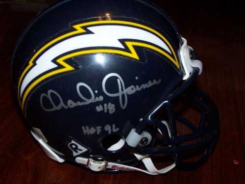 CHARLIE JOINER SIGNED AUTOGRAPHED SAN DIEGO CHARGERS MINI HELMET W/ HOLOGRAM + COA