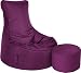 Sitzsack-Set Brava Swing + Hocker aubergine