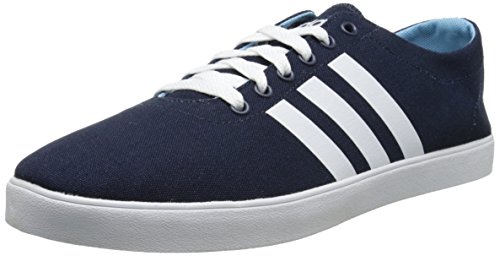 adidas NEO Men's Easy Vulcanized VS Lifestyle Skateboarding Shoe, Collegiate Navy/Running White/Argentina Blue, 11 M US