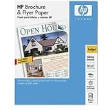 HP Inkjet Glossy 8 1/2 x 11 Inch Brochure Paper 50 Sheets (C6817A)