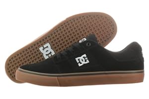 DC Men's Bridge Skate Shoe,Black/White/Gum,10 M US