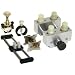 5 Clock Gear & Hand Puller Watch Movement Vise Tools