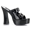 Pleaser Shoes Women��s DOLLY-02 5" Heel Slide w/Buckles, Available in 2 Colors