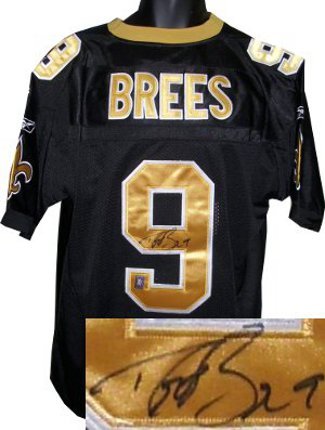 Drew Brees Signed New Orleans Saints Black Reebok Premier EQT Jersey- Brees Hologram