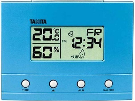 TANITA デジタル温湿度計 ブルー TT-531-BL