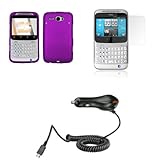 HTC Status (AT&T) Premium Combo Pack - Purple Rubberized Shield Hard Case C ....