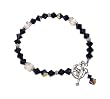 Bracelet - B295 - Swarovski (tm) Crystal Serenity Cube - Toggle Closure ~ Jet AB