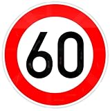 Produkt-Bild: ORIGINAL Verkehrszeichen 60 Geburtstagsschild Verkehrsschild Geburtstag Schild Stra&szlig;enschild
