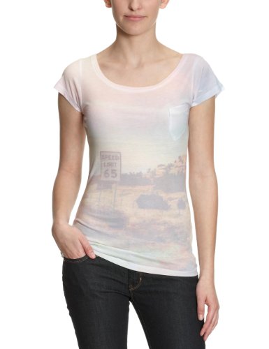 Wrangler Damen Shirt/ T-Shirt  W7155DJ12, Gr. 44/46 (L), Wei&szlig; (White 12) Preisvergleich