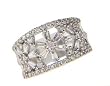 14k White Gold Diamond Victorian Cigar Band Ring
