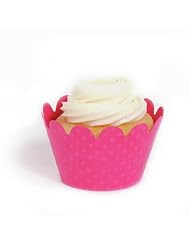 Buy Dress My Cupcake Maya Mini Magenta Cupcake Wrappers, Set of 18 - Pink Baking Cups,...