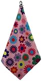 Jaci's Gems Pink Diamond Flower Power Microfiber Golf Towel