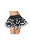 Sexy Adult Womens Halloween Accessory Short Silver Trimcrinoline Petticoat Slip Skirt Party Leg Avenue by Fenvy