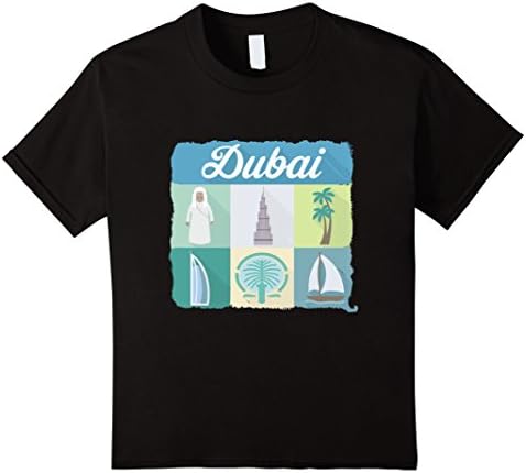 Kids Dubai T-Shirt Journeys Travel Shirt Dubai Visit 10 Black