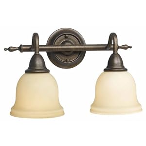 World Imports Lighting 8382-96 Montpellier 2-Light Bath Light, Tumbled Bronze by World Imports