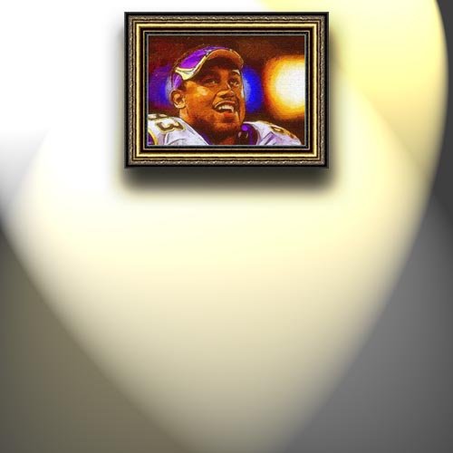 Completely Handpainted American Football Sport Painting, Custom Order FL4607, Oil on Canvas, with Option to Paint Jerry, Brett & Co. from Any Other Favorite Photograph or Picture, Unframed, Size 16'' x 23