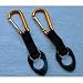 (2) Water Bottle Holders With Orange Aluminum Carabiner Attachments