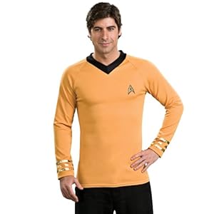Star Trek Classic Deluxe Gold Shirt, Adult Medium Costume